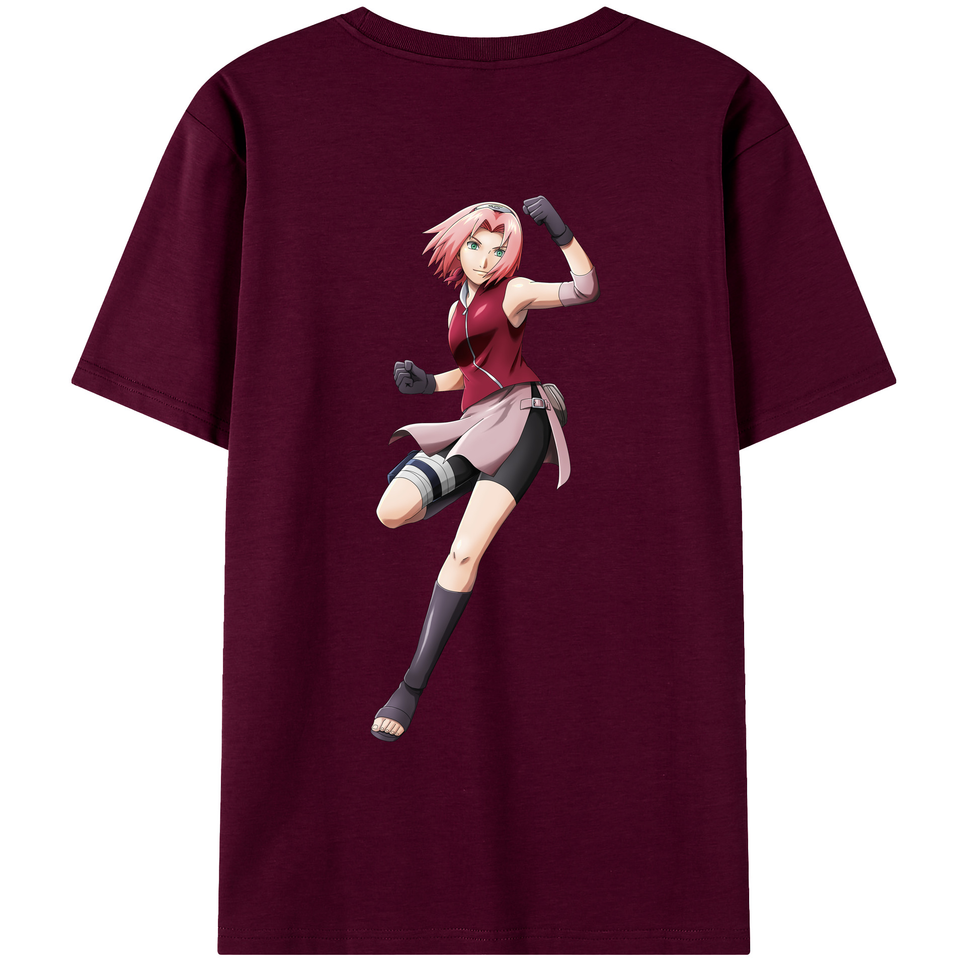 （画像用） NARUTO -ナルト- 春野サクラ Haruno Sakura レディース半袖Tシャツ(バックプリント)